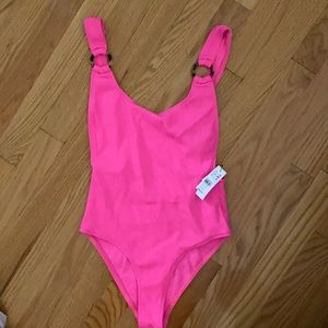 Hot pink one piece swimsuit